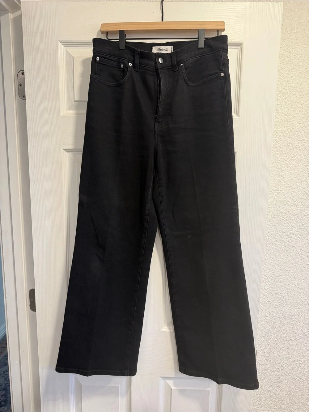 Madewell Black Wide-Leg High-Rise Jeans
